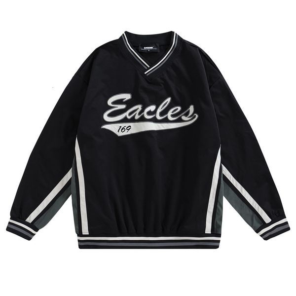 sweatshirts wind letter embroidery v-neck sweater mens street fashion brand contrast splicing long sleeve sport pullover hoodie, Black
sweatshirts wind letter embroidery v-neck sweater mens street fashion brand contrast splicing long sleeve sport pullover hoodie, Black