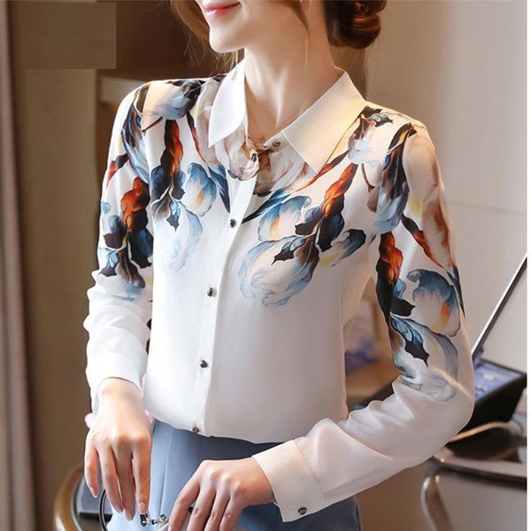 women's blouses & shirts spring autumn blouse korean retro printed casual long sleeve shirt loose commuter female ll778, White
women's blouses & shirts spring autumn blouse korean retro printed casual long sleeve shirt loose commuter female ll778, White