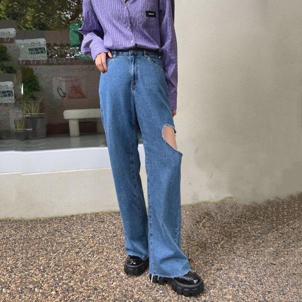 women's jeans real s 2021 autumn high waist ripped wild straight loose wide leg pants, Blue
women's jeans real s 2021 autumn high waist ripped wild straight loose wide leg pants, Blue