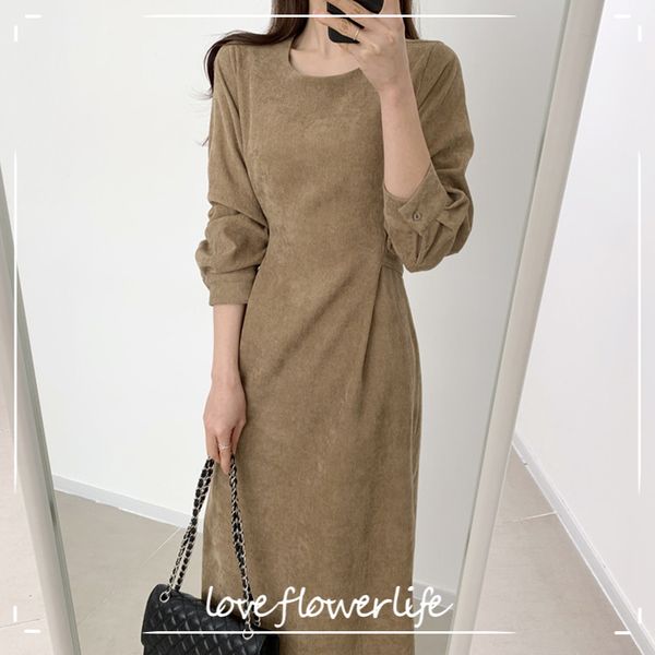 loveflowerlife women spring autumn lace up vintage elegant split corduroy high waist korean lady long dresses 210521, Black;gray
loveflowerlife women spring autumn lace up vintage elegant split corduroy high waist korean lady long dresses 210521, Black;gray