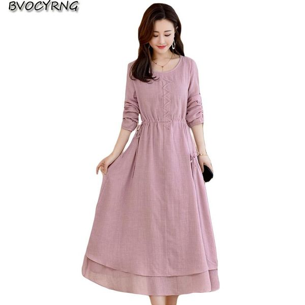 casual dresses spring autumn cotton linen dress female long 2021 long-sleeved o neck large size women loose clothing, Black;gray
casual dresses spring autumn cotton linen dress female long 2021 long-sleeved o neck large size women loose clothing, Black;gray