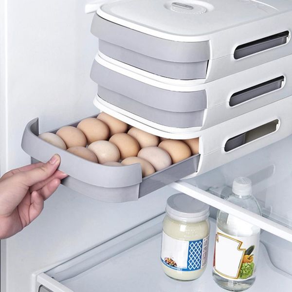 fresh-keeping egg box with lid drawer type kitchen storage household refrigerator container bottles & jars
fresh-keeping egg box with lid drawer type kitchen storage household refrigerator container bottles & jars