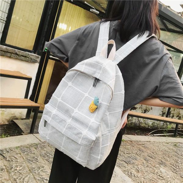 backpack version of girls'schoolbags campus girls' schoolbags canvas plaid junior and senior high school students'shoulder ba
backpack version of girls'schoolbags campus girls' schoolbags canvas plaid junior and senior high school students'shoulder ba
