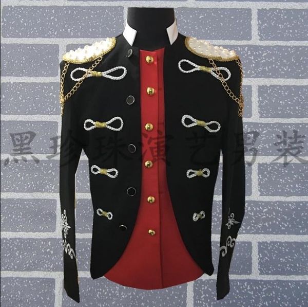 men's suits & blazers black men designs homme terno stage costumes for singers mens blazer dance clothes jacket star style dress punk, White;black
men's suits & blazers black men designs homme terno stage costumes for singers mens blazer dance clothes jacket star style dress punk, White;black