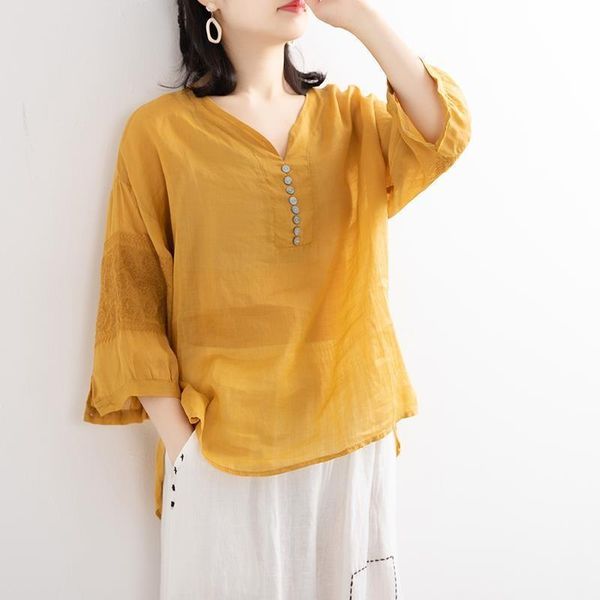 100% cotton shirt women summer loose casual 2021 korean style vintage v-neck embroidery woman blouses shirts p1169 women's &, White
100% cotton shirt women summer loose casual 2021 korean style vintage v-neck embroidery woman blouses shirts p1169 women's &, White