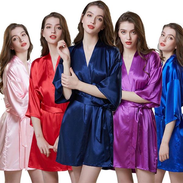 women's sleepwear silky and soft wedding robe solid summer half sleeve sleeprobe bride dressing gown bathrobe ladies indoor nighty, Black;red
women's sleepwear silky and soft wedding robe solid summer half sleeve sleeprobe bride dressing gown bathrobe ladies indoor nighty, Black;red