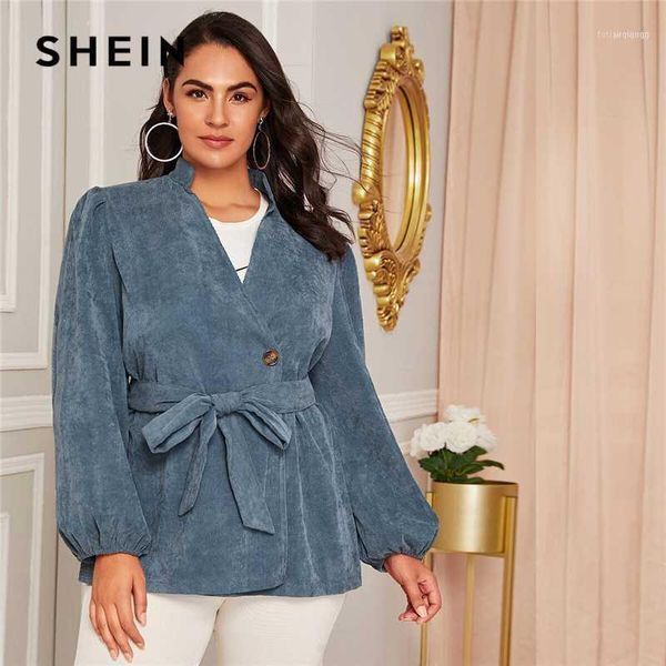 plus size blue corduroy lantern sleeve belted coat women autumn stand collar casual solid outwear coats1, Black;brown
plus size blue corduroy lantern sleeve belted coat women autumn stand collar casual solid outwear coats1, Black;brown