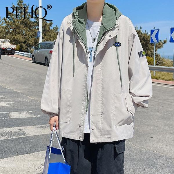 men's jackets pfhq 2021 men fashion loose hooded collar patchwork zipper fake two pieces harajuku casual jacket autumn winter 21d1411, Black;brown
men's jackets pfhq 2021 men fashion loose hooded collar patchwork zipper fake two pieces harajuku casual jacket autumn winter 21d1411, Black;brown