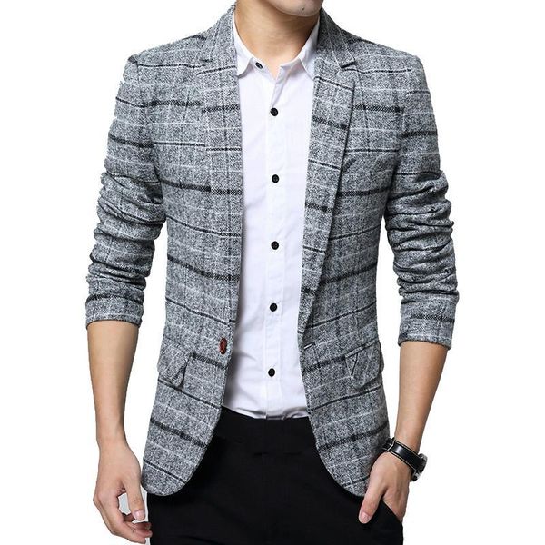 men's suits & blazers 2021 plaid suit jacket spring autumn mens male casual slim fits coat brand clothing plus size 5xl blazer masculin, White;black
men's suits & blazers 2021 plaid suit jacket spring autumn mens male casual slim fits coat brand clothing plus size 5xl blazer masculin, White;black