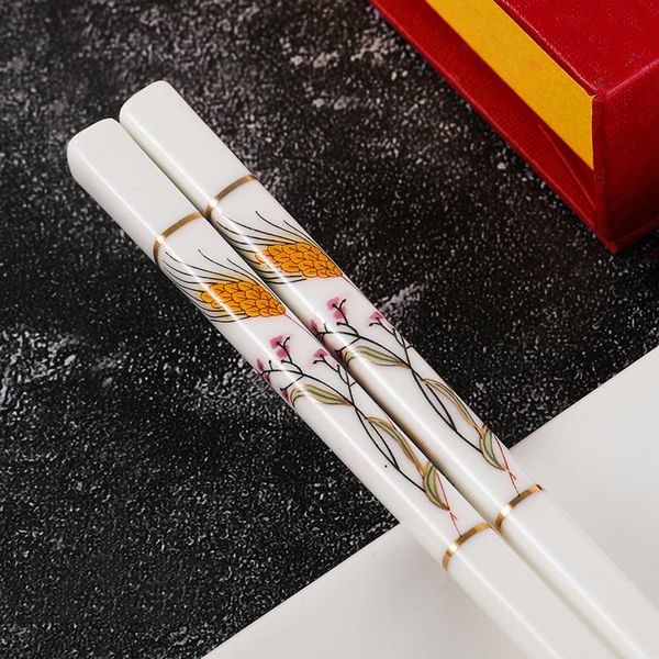 chopsticks 10 pairs/set wheat ears ceramic reusable health porcelain tableware anti-skip easy cleaning bone china set
chopsticks 10 pairs/set wheat ears ceramic reusable health porcelain tableware anti-skip easy cleaning bone china set