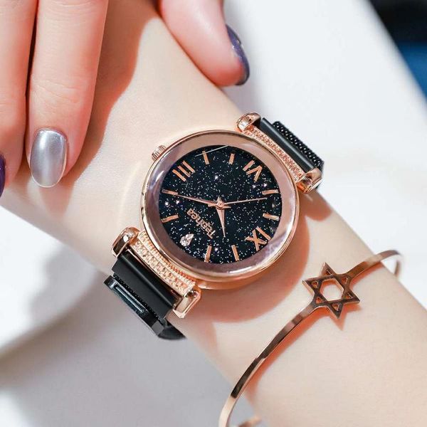 wristwatches fashion rose gold women watch 2021 starry sky magnet buckle creative ladies clock waterproof female wristwatch relogio feminino, Slivery;brown
wristwatches fashion rose gold women watch 2021 starry sky magnet buckle creative ladies clock waterproof female wristwatch relogio feminino, Slivery;brown