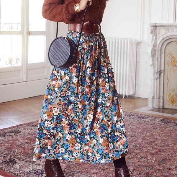 skirts floral print elegant women buttons bright colors long chic casual large hem vintage jupe longue femme vjsw, Black
skirts floral print elegant women buttons bright colors long chic casual large hem vintage jupe longue femme vjsw, Black