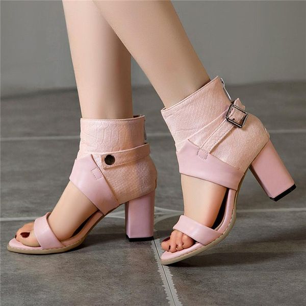 women shoes sandals 2021 summer high heels open toe ankle boots block heel sandles ladies pink brown plus size 44 45 46, Black
women shoes sandals 2021 summer high heels open toe ankle boots block heel sandles ladies pink brown plus size 44 45 46, Black