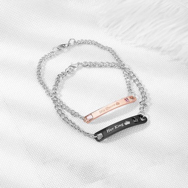 fashion bracelet yanzixg fashionable king or queen lovers bracelet contracted temperament noble bracelet, suit a lovers to wear, Black
fashion bracelet yanzixg fashionable king or queen lovers bracelet contracted temperament noble bracelet, suit a lovers to wear, Black