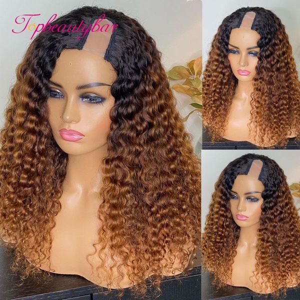 lace wigs curly u part for women ombre brown human hair 180% density side shape brazilian remy glueless, Black;brown
lace wigs curly u part for women ombre brown human hair 180% density side shape brazilian remy glueless, Black;brown