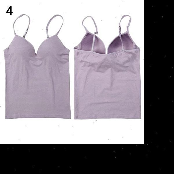 fashion adjustable built in womens tank bra padded self mold tees camisole retail wholesale 5aux 7ebs, White
fashion adjustable built in womens tank bra padded self mold tees camisole retail wholesale 5aux 7ebs, White