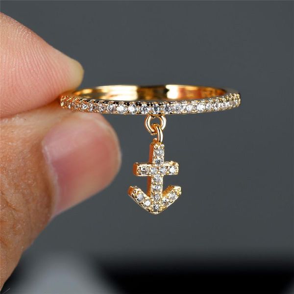 wedding rings punk female crystal cross pendant ring cute gold silver color engagement charm white zircon anchor for women, Slivery;golden
wedding rings punk female crystal cross pendant ring cute gold silver color engagement charm white zircon anchor for women, Slivery;golden