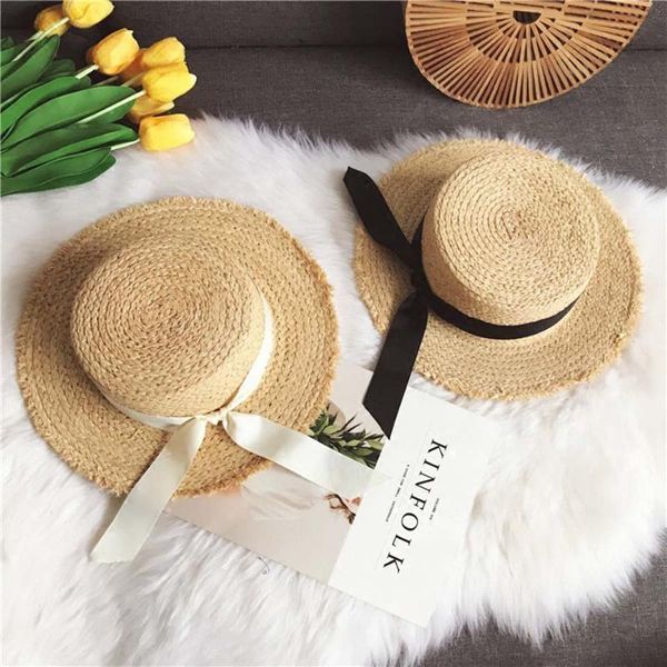 stingy brim hats women summer beach raffia sunhat with ribbon bow hat temperament flat straw women's boater sun, Blue;gray
stingy brim hats women summer beach raffia sunhat with ribbon bow hat temperament flat straw women's boater sun, Blue;gray