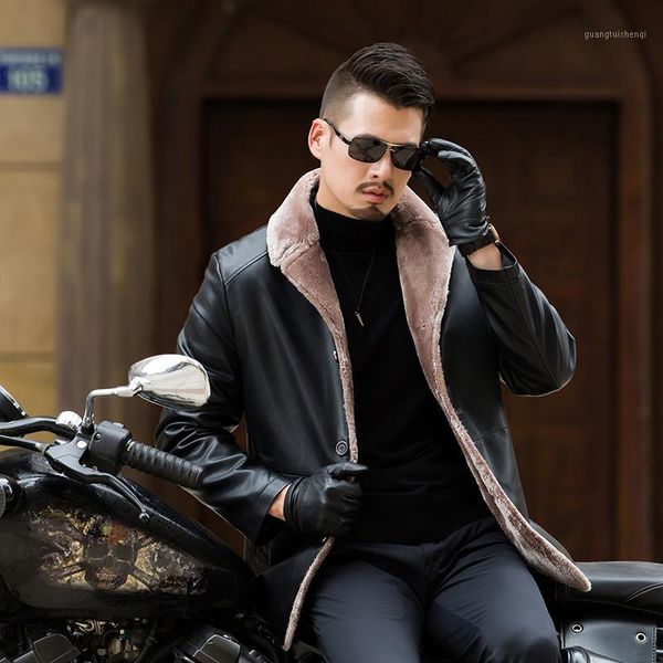 men's fur & faux 2021 autumn winter leather coat mens black jacket coats male turn down collar casual overcoat casaco de couro
men's fur & faux 2021 autumn winter leather coat mens black jacket coats male turn down collar casual overcoat casaco de couro