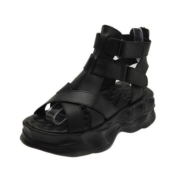 sandals leather hook & loop thong flip flops thick sole female shoes fashion casual platform cross-tied hollow women, Black
sandals leather hook & loop thong flip flops thick sole female shoes fashion casual platform cross-tied hollow women, Black
