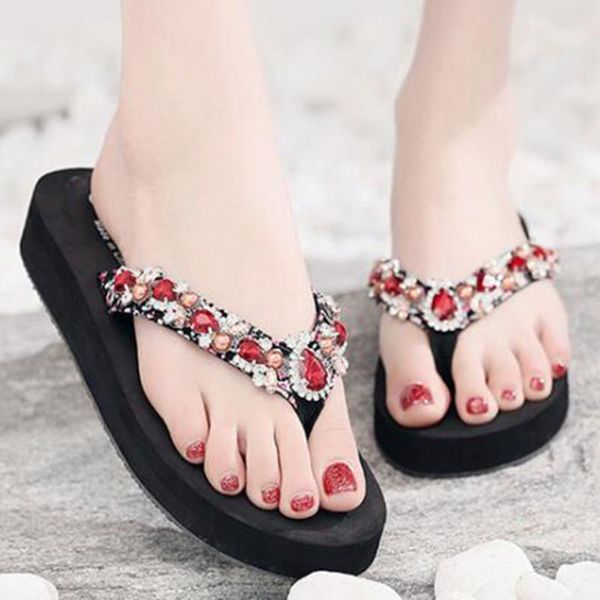 women summer sandals fashion rhinestones ladies slippers indoor outdoor flip-flops female casual beach shoes zy632, Black
women summer sandals fashion rhinestones ladies slippers indoor outdoor flip-flops female casual beach shoes zy632, Black