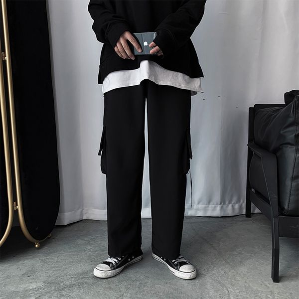 men casual pants knee pockets solid black wide leg mens loose trendy chic streetwear ulzzang korean style all-match bf ins new
men casual pants knee pockets solid black wide leg mens loose trendy chic streetwear ulzzang korean style all-match bf ins new