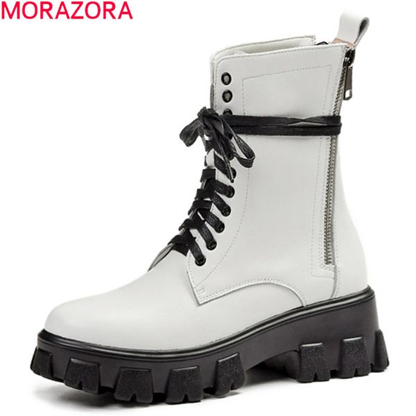 morazora arrival fashion ankle boots genuine leather boots med heels round toe lace up casual women boots 210506, Black
morazora arrival fashion ankle boots genuine leather boots med heels round toe lace up casual women boots 210506, Black
