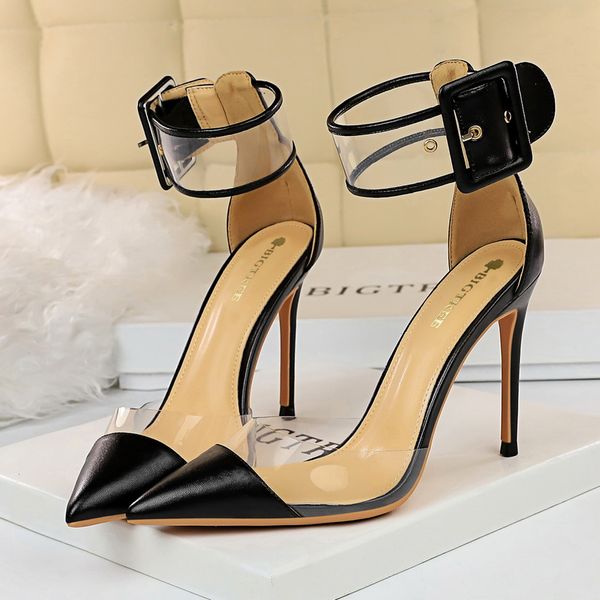 2021 new summer women ankle strap sandals high thin heel pointed toe buckle ladies women shoes nude female high heels, Black
2021 new summer women ankle strap sandals high thin heel pointed toe buckle ladies women shoes nude female high heels, Black