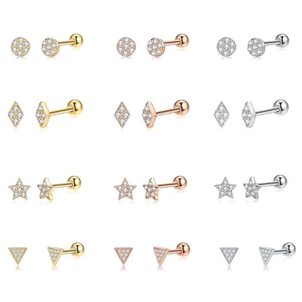 stud 925 sterling silver earrings for women geometry series minimalist cute small earring anti-allergy fine jewelry accessories, Golden;silver
stud 925 sterling silver earrings for women geometry series minimalist cute small earring anti-allergy fine jewelry accessories, Golden;silver