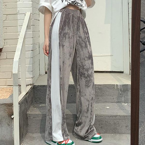 women's pants & capris women casual stripe wide leg female harajuku streetwear elastic velvet trousers vintage korean oversize sweatpan, Black;white
women's pants & capris women casual stripe wide leg female harajuku streetwear elastic velvet trousers vintage korean oversize sweatpan, Black;white
