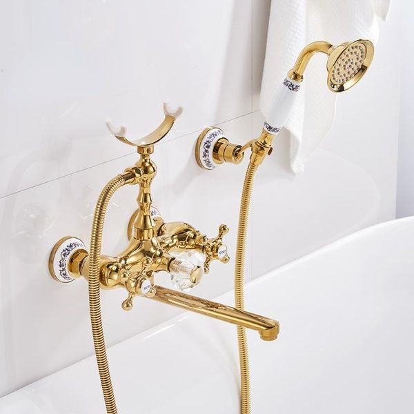 bathroom shower sets bathtub faucets luxury gold brass faucet mixer tap wall mounted hand held head kit hs-g018
bathroom shower sets bathtub faucets luxury gold brass faucet mixer tap wall mounted hand held head kit hs-g018
