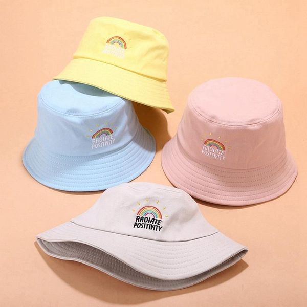 foldable embroidered bucket hat rainbow print outdoor sunscreen cap fisherman hats wide brim, Blue;gray
foldable embroidered bucket hat rainbow print outdoor sunscreen cap fisherman hats wide brim, Blue;gray