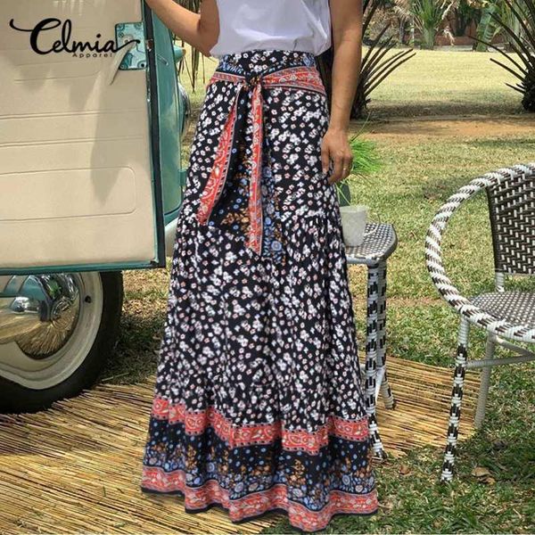 skirts celmia women casual bohemian maxi vintage printed high waist long 2021 fashion belted pleated skirt plus size 5xl, Black
skirts celmia women casual bohemian maxi vintage printed high waist long 2021 fashion belted pleated skirt plus size 5xl, Black