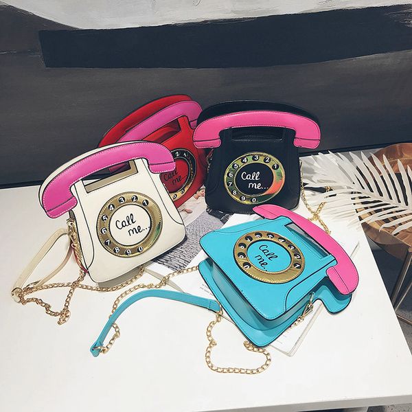 backpack creative funny shoulder bag fashion personality telephone messenger women's, Black;red
backpack creative funny shoulder bag fashion personality telephone messenger women's, Black;red