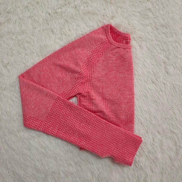 seamless women yoga workout sportswear gym clothing fitness long sleeve crop sports outfit