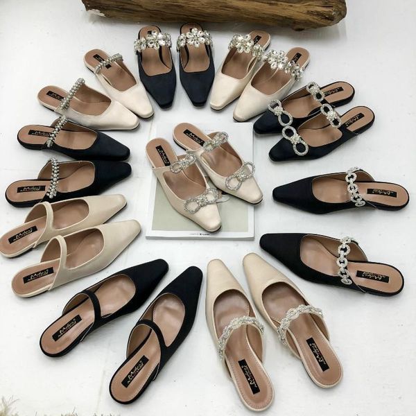 luxury rhinestone bowtie mules slippers women square toe elegant silk slides wedding shoes flip flops casual, Black
luxury rhinestone bowtie mules slippers women square toe elegant silk slides wedding shoes flip flops casual, Black