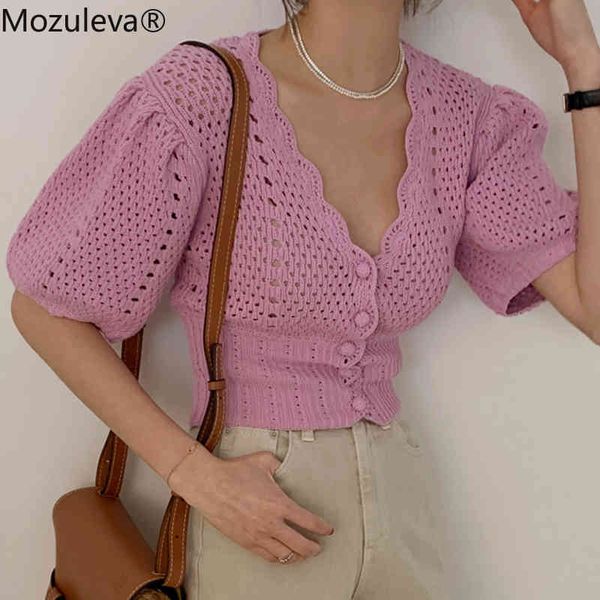 summer korean style blouses shirts v-neck vintage fashionable cutout knitted lady wild pink short 210427, White
summer korean style blouses shirts v-neck vintage fashionable cutout knitted lady wild pink short 210427, White