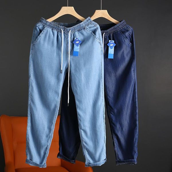 men's pants 2021 spring autumn men streetwear blue cotton denim elastic waist drawstring boyfriend jeans trousers size s-xxl, Black
men's pants 2021 spring autumn men streetwear blue cotton denim elastic waist drawstring boyfriend jeans trousers size s-xxl, Black