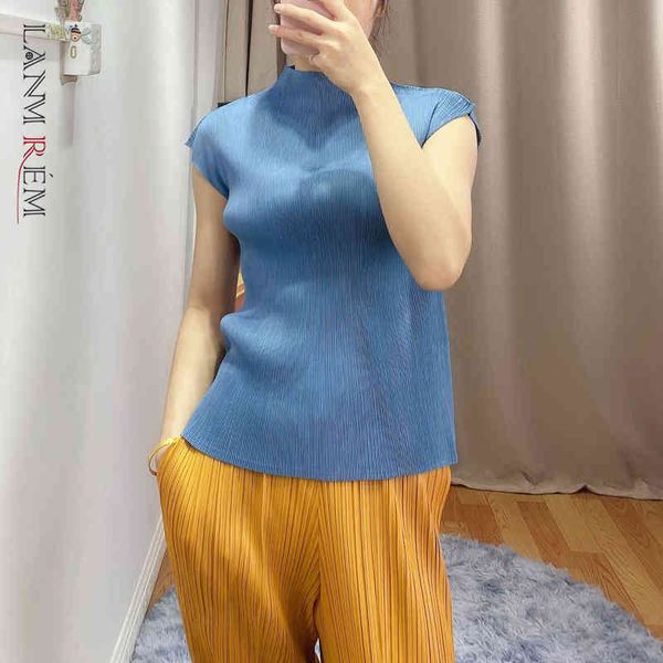 pleated stand collar sleeveless t-shirt for women solid color large size loose slim elastic all-match j556 210507, White
pleated stand collar sleeveless t-shirt for women solid color large size loose slim elastic all-match j556 210507, White