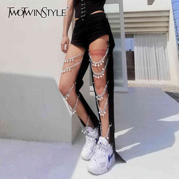 patchwork chain pearl jeans for women high waist hollow out streetwear denim pants female fashion new clothes 210428, Blue
patchwork chain pearl jeans for women high waist hollow out streetwear denim pants female fashion new clothes 210428, Blue