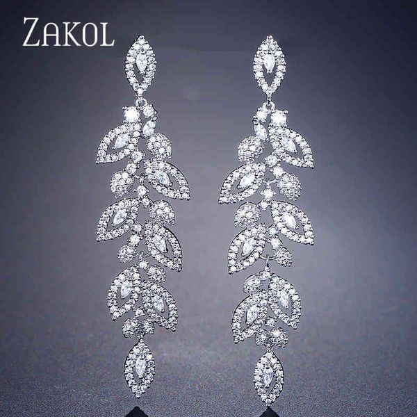 zakol fashion korean cz leaf wedding jewelry marquise aaa cubic zirconia long drop bridal earrings for elegant women fsep2144, Bronze;silver
zakol fashion korean cz leaf wedding jewelry marquise aaa cubic zirconia long drop bridal earrings for elegant women fsep2144, Bronze;silver