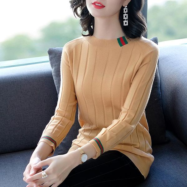 women's sweaters semi-high collar bottom autumn and winter wear 2021 self-cultivation version leisure color matching knitted sweater, White;black
women's sweaters semi-high collar bottom autumn and winter wear 2021 self-cultivation version leisure color matching knitted sweater, White;black