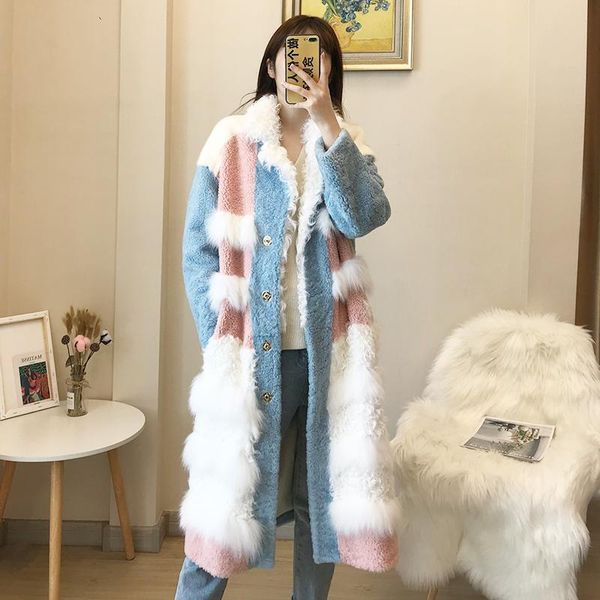 women's fur & faux coat female vintage long natural sheep shearling jacket women clothes 2021 korean real double faced coats hiver 2725, Black
women's fur & faux coat female vintage long natural sheep shearling jacket women clothes 2021 korean real double faced coats hiver 2725, Black