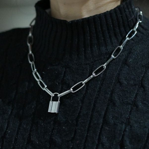 simple square gold lock pendant necklace punk sweater long chain neck hip hop lock women fashion goth new jewelry, Silver
simple square gold lock pendant necklace punk sweater long chain neck hip hop lock women fashion goth new jewelry, Silver