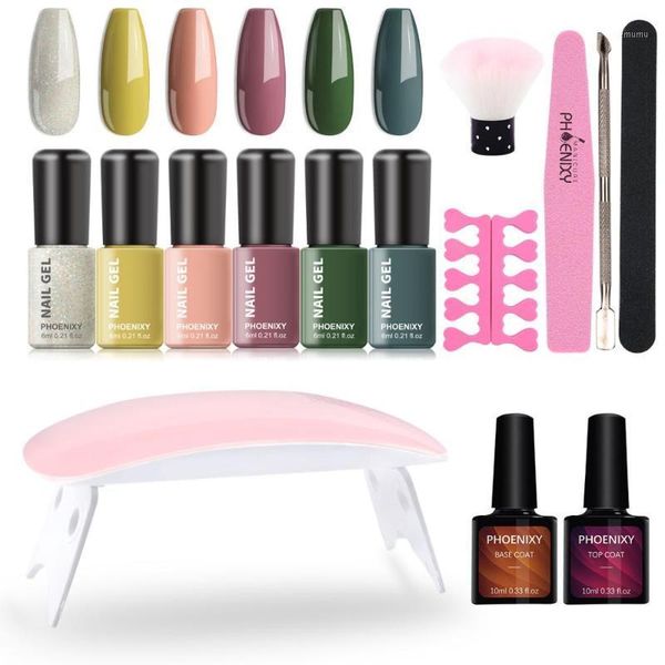 nail polish set with 6w uv/led lamp semi permanent varnish soak off uv gel all for manicure art tools polish1
nail polish set with 6w uv/led lamp semi permanent varnish soak off uv gel all for manicure art tools polish1