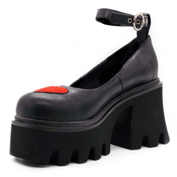 round toe platform ankle strap high heels marry janes pumps chunky thick goth cosplay women shoes dress, Black
round toe platform ankle strap high heels marry janes pumps chunky thick goth cosplay women shoes dress, Black