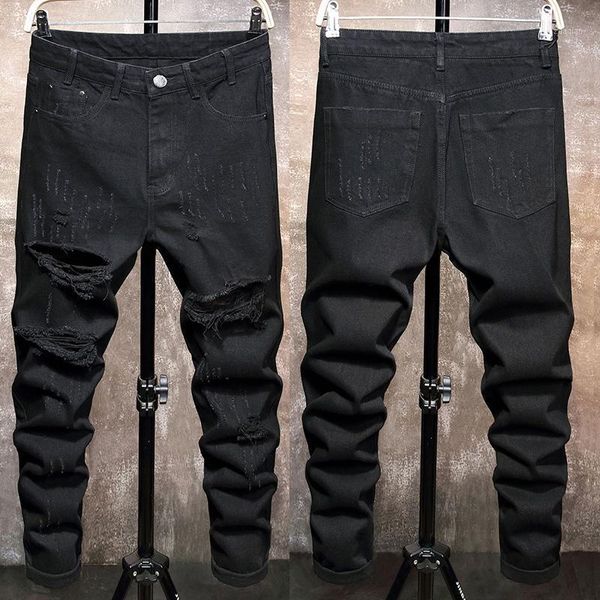 men trend 2021 black pants high street selling style wholesale color jeans men's small straight ripped, Blue
men trend 2021 black pants high street selling style wholesale color jeans men's small straight ripped, Blue
