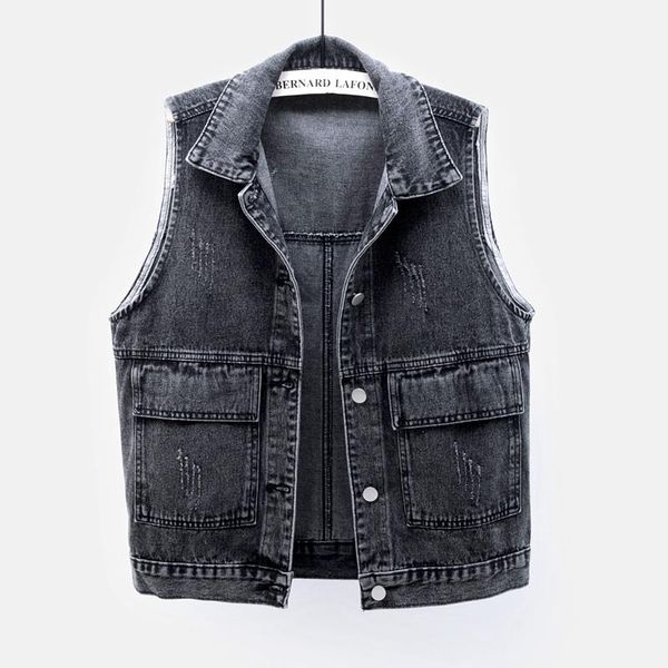women's vests net red cowboy waistcoat women short denim jackets big pocket sleeveless vest coats spring summer jeans coat plus size, Black;white
women's vests net red cowboy waistcoat women short denim jackets big pocket sleeveless vest coats spring summer jeans coat plus size, Black;white