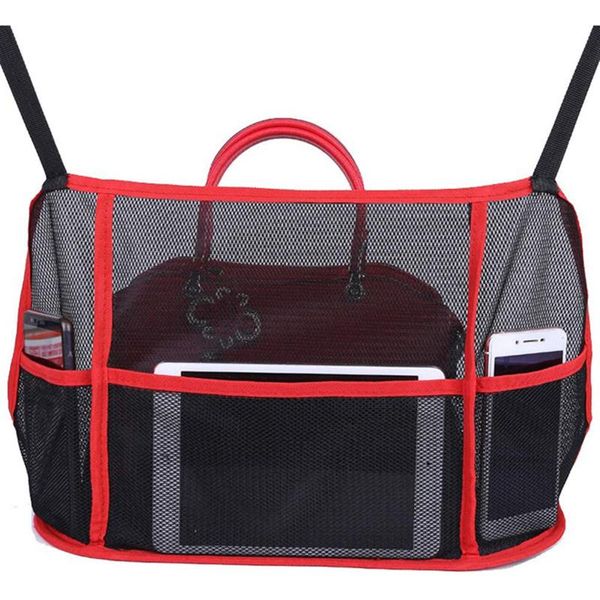 storage bags car net pocket handbag holder mesh organizer seat back bag for purse &