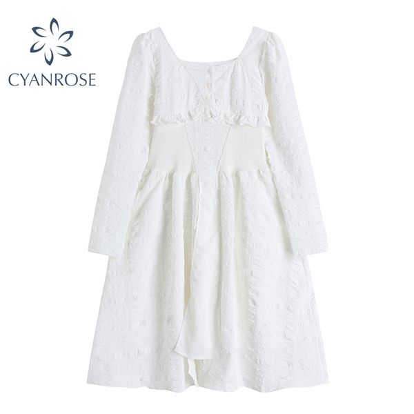 high waist elastic slim women's dress white crop vestidos female korean street mori girl ins lady dresses vintage frocks 210417, Black;gray
high waist elastic slim women's dress white crop vestidos female korean street mori girl ins lady dresses vintage frocks 210417, Black;gray